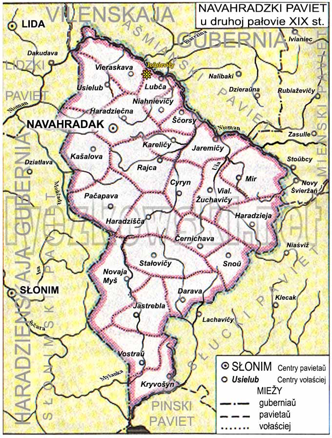 Mapa powiatu nowogródzkiego