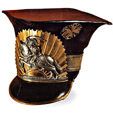 Czako oficera 17 Pułku Ułanów Litewskich Wielkiej Armii, 1813 r. Czako oficera 17 Pułku Ułanów Litewskich Wielkiej Armii, 1813 r.
